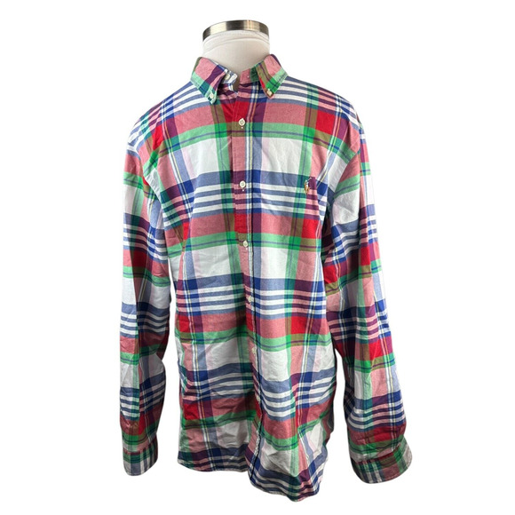 Polo Ralph Lauren Multi-Colored Plaid Button Down Shirt Men's Big & Tall XXL - Picture 9 of 12